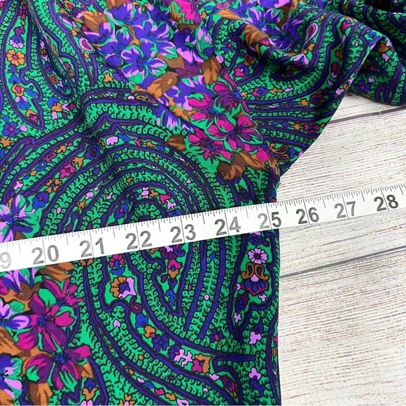 Vintage Victoria’s Secret Women’s Paisley Robe Gold Label Whimsical Fairy Floral - Picture 13 of 14